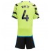 Billige Arsenal Benjamin White #4 Børnetøj Udebanetrøje til baby 2023-24 Kortærmet (+ korte bukser)